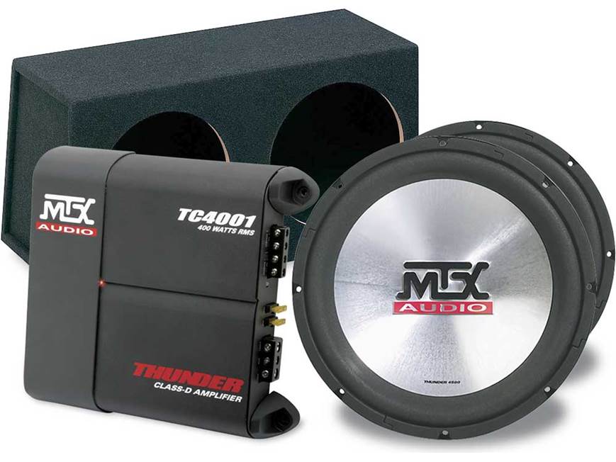 MTX Bass Package Thunder TC4001 mono amplifier Two Thunder4500 12