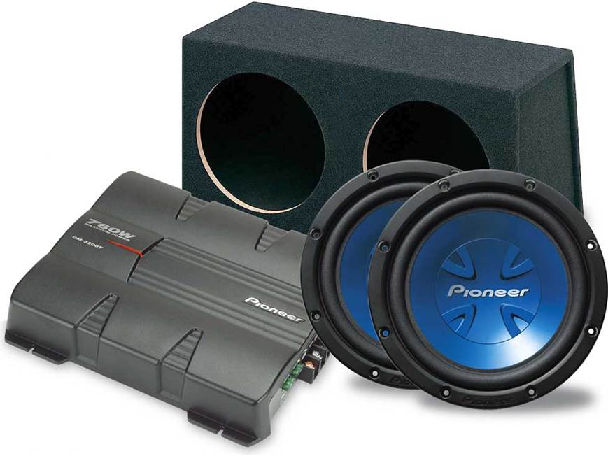 Pioneer Bass Package Pioneer GM-5200T 2-channel amplifier Two TS