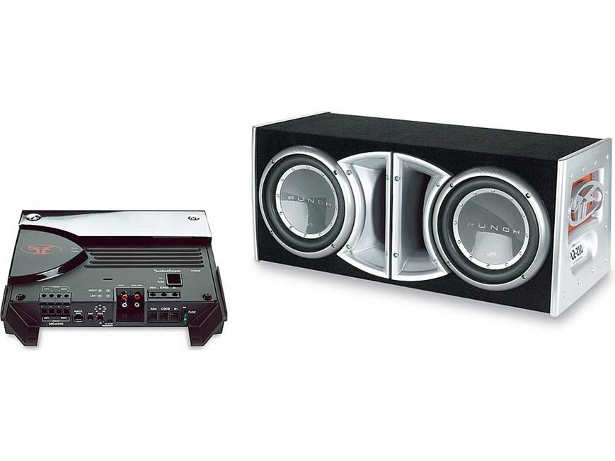 Rockford Fosgate Bass Package Punch P4002 amp PL2-210 dual 10