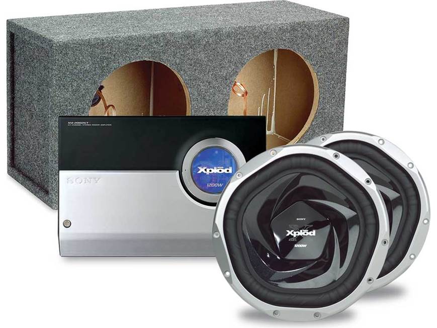 Sony Bass Package XM-2002GTR 2-channel amplifier Two XS-L103P5B 10