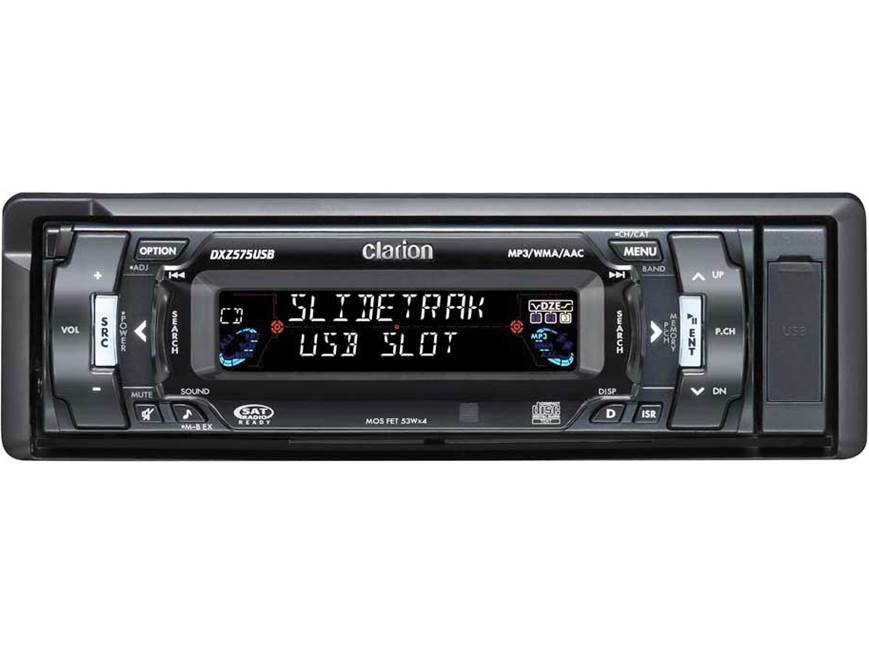 Clarion DXZ575USB CD receiver with MP3/WMA/AAC playback at Crutchfield