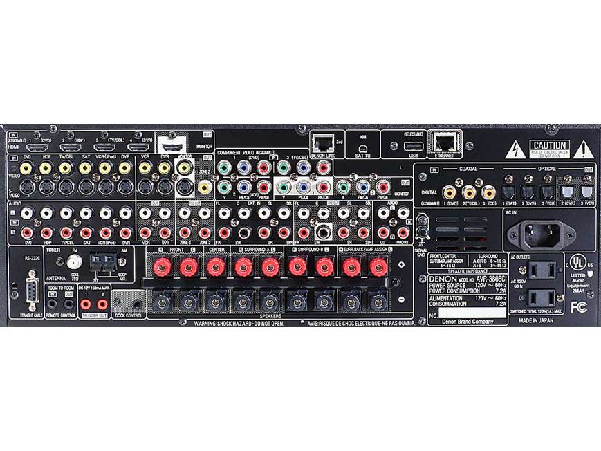 Denon AVR-3808CI Home theater receiver with HDMI switching and