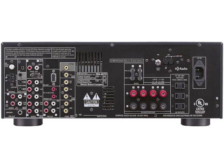 Denon DRA-697CIHD Stereo receiver with HD Radio™ tuner at Crutchfield