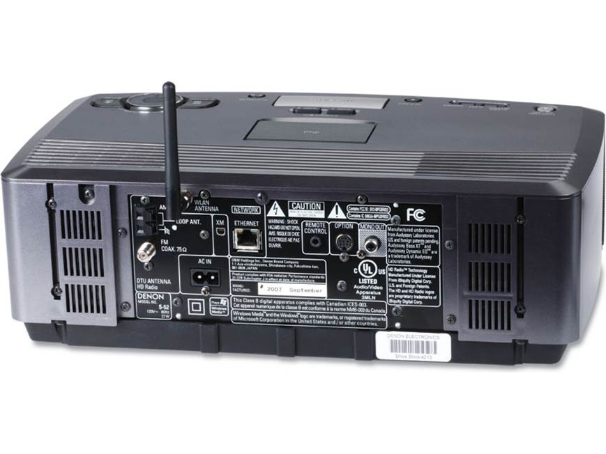DENON S-52 デノン iPod&CDミュージックシステム Denon S-52 Wi-Fi® tabletop radio with CD player and built-in iPod