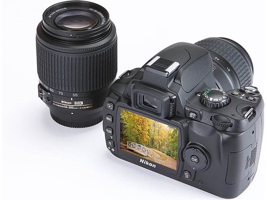 Nikon D40 2-Lens Kit 6.1-megapixel digital SLR camera kit with 18