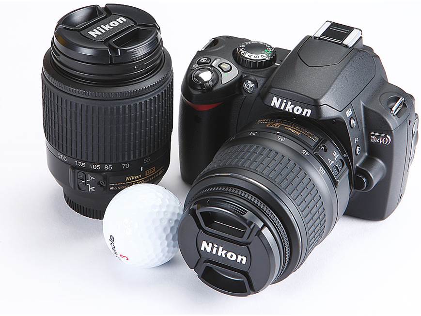 Nikon D40 2-Lens Kit 6.1-megapixel digital SLR camera kit with 18