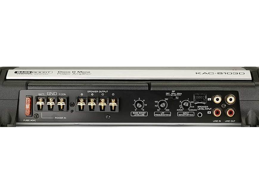 KENWOOD AVアンプ Kenwood KAC-8103D Mono subwoofer amplifier 500 watts RMS x 1 at 2