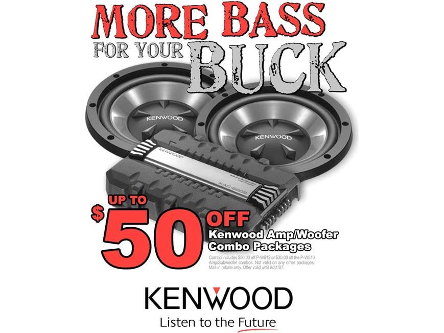 Kenwood Bass Package KAC-6202 2-channel amplifier Two KFC-W112S 12