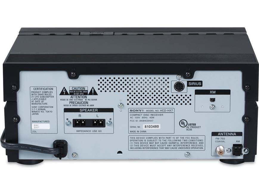 Sony CMT-HX7BT Satellite Radio Ready bookshelf audio system with