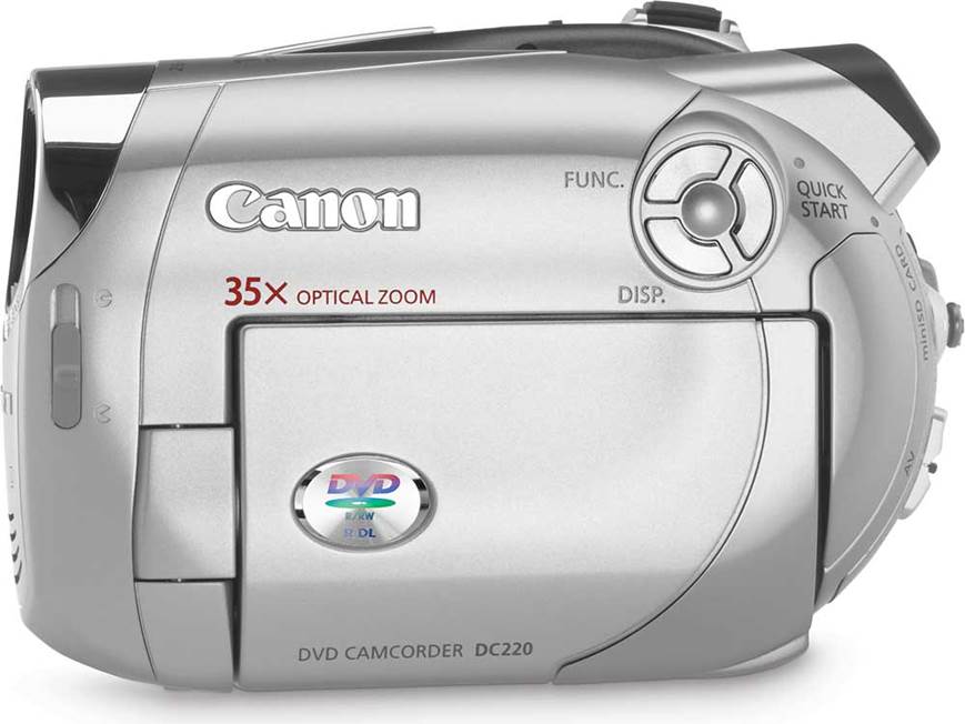 Canon DC220 DVD camcorder at Crutchfield
