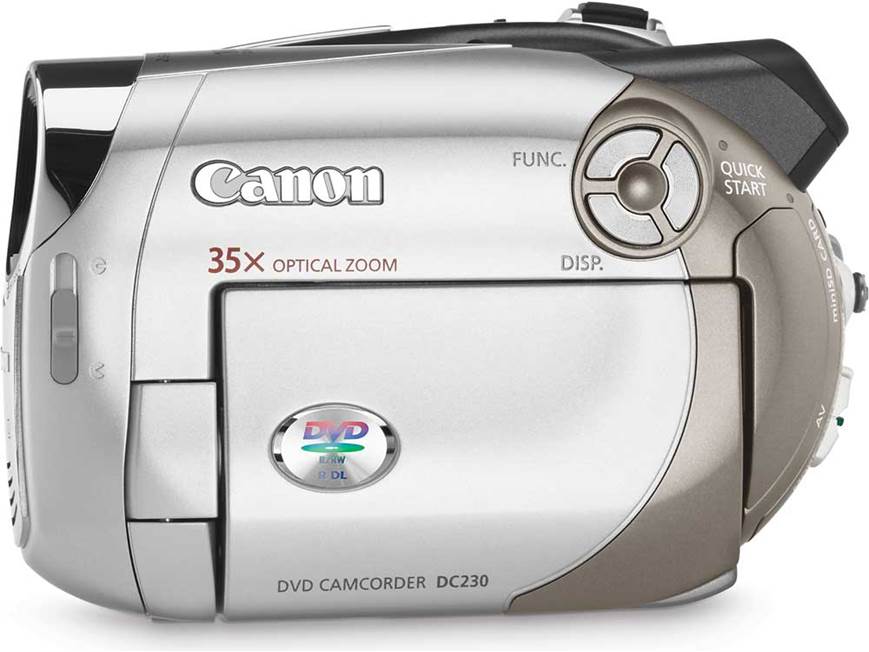 Canon DC230 DVD camcorder at Crutchfield