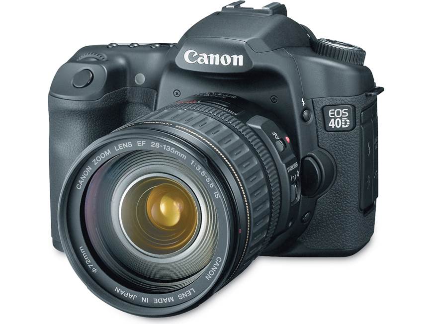 Canon EOS 40D 10.1-megapixel digital SLR camera with 28-135mm