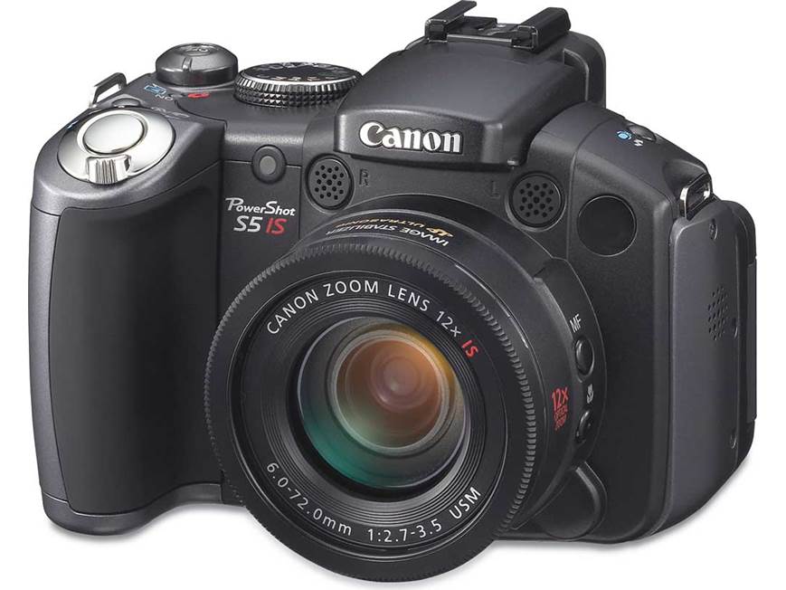 Canon PowerShot S5 IS 8-megapixel digital camera with 12X optical