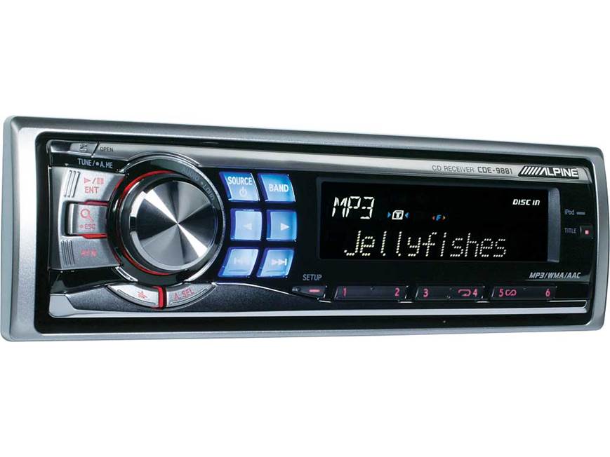 Alpine CDE-9881 CD receiver with MP3/WMA/AAC playback at Crutchfield