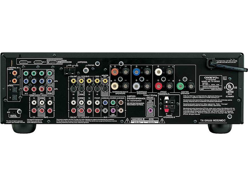 Onkyo TX-SR505 (Black) Home theater receiver with HDMI switching