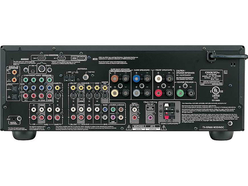 Onkyo TX-SR605 (Black) Home theater receiver with HDMI switching