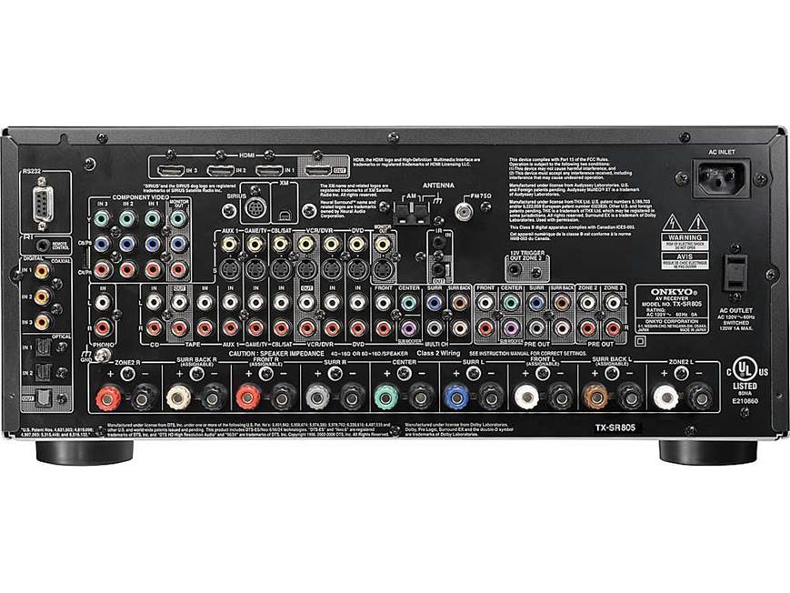 Onkyo TX-SR805 (Black) THX® Ultra2 home theater receiver with HDMI