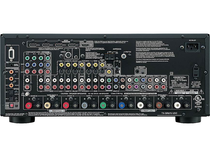 Onkyo TX-SR875 (Silver) THX® Ultra2 home theater receiver with