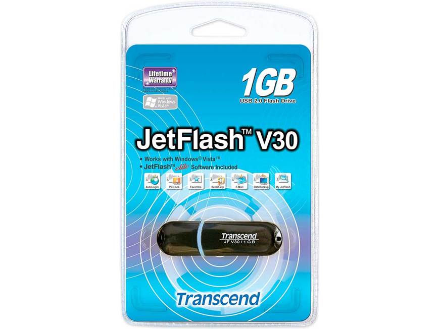 Transcend JetFlash™ V30 (1GB) USB flash memory drive (1GB) at