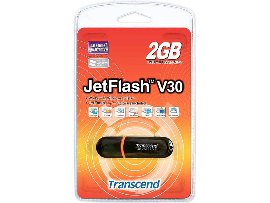 Transcend JetFlash™ V30 (2GB) USB flash memory drive (2GB) at