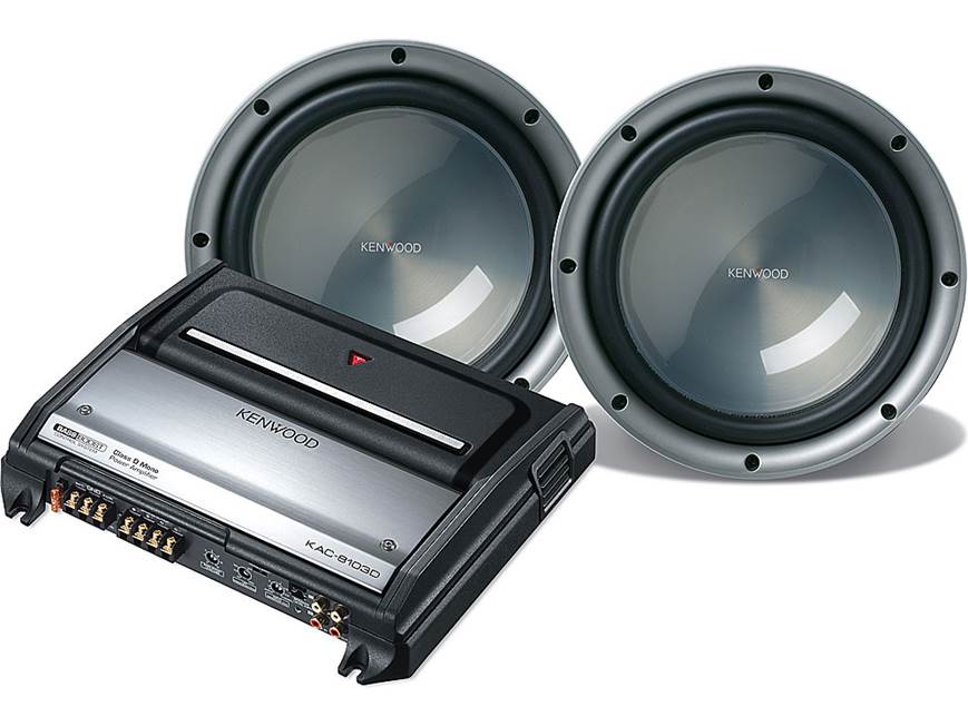 Kenwood Bass Package KAC-8103D mono subwoofer amplifier Two KFC