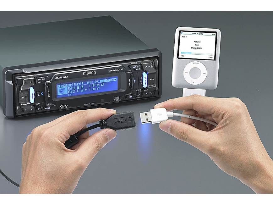 Clarion DXZ785USB CD receiver at Crutchfield