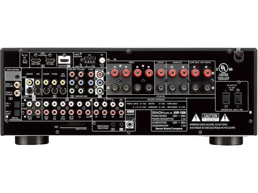 Denon AVR-1508 Home theater receiver with HDMI switching at