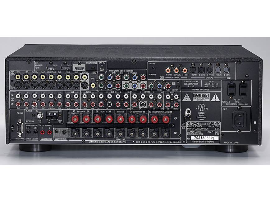 Denon AVR-2808CI Home theater receiver with HDMI switching and