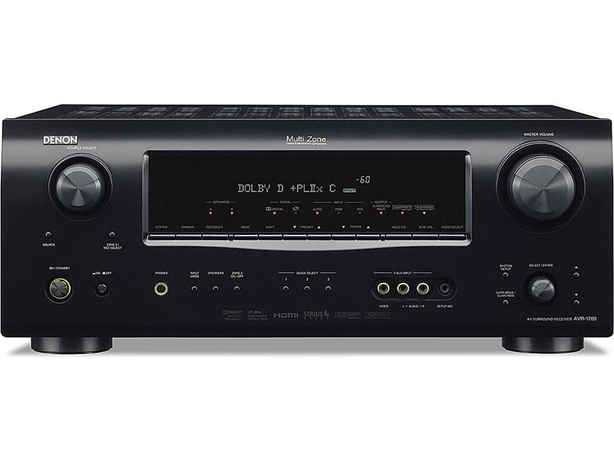 Denon AVR-1709 Home theater receiver with HDMI switching at