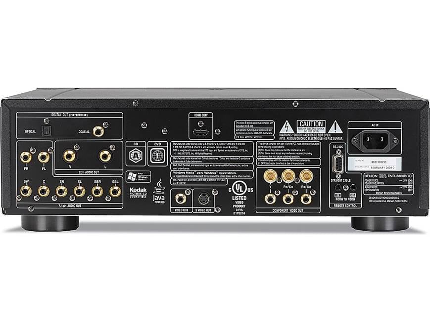 Denon DVD-3800BDCI Blu-ray Disc™ high-definition player at Crutchfield