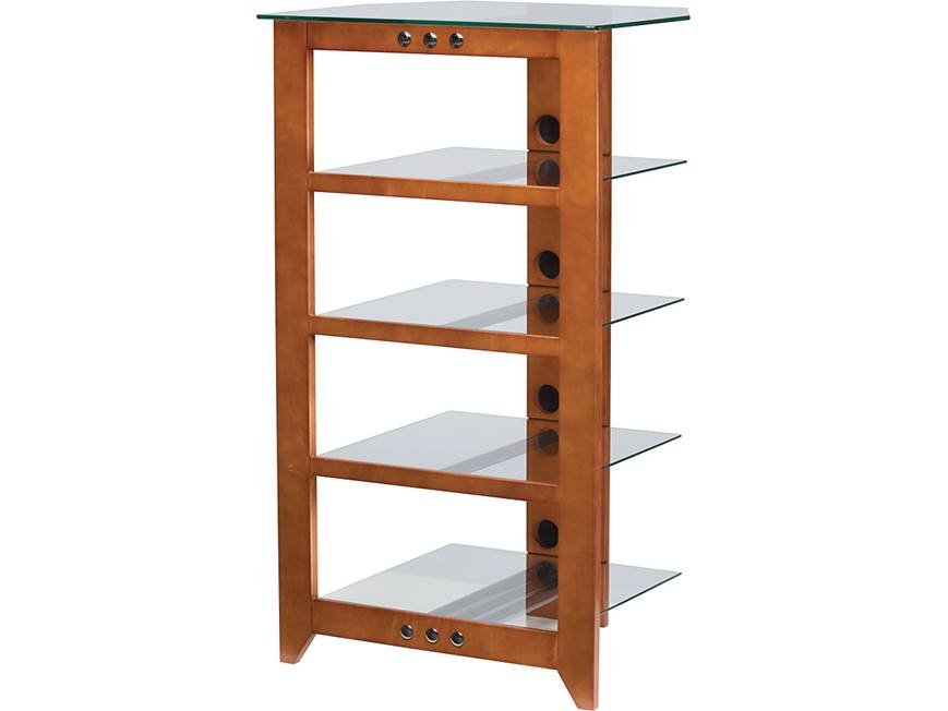 Sanus NFA245 (Black) 5-shelf audio component rack (Black) at