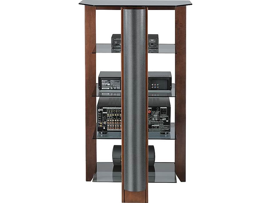 Sanus NFA245 (Black) 5-shelf audio component rack (Black) at