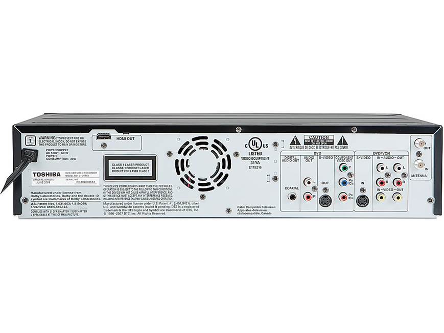 Toshiba D-VR660 DVD recorder/VCR combo with built-in digital TV