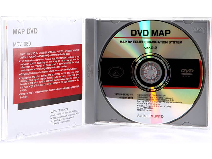Eclipse 2008 Map Update Disc Navigation map updates for select