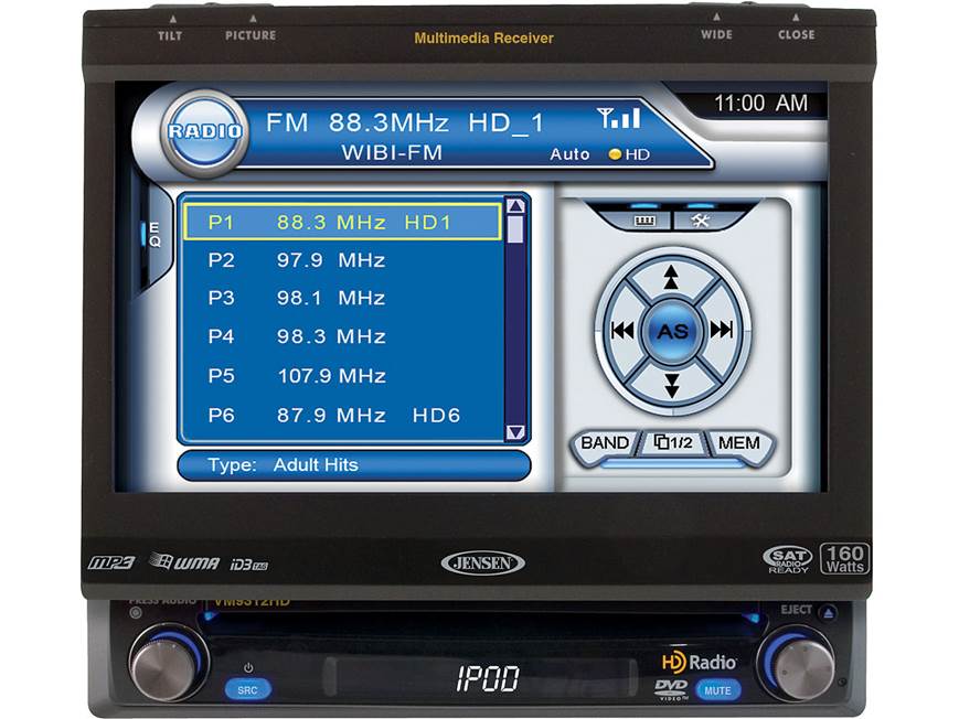 Jensen VM9312HD DVD receiver at Crutchfield
