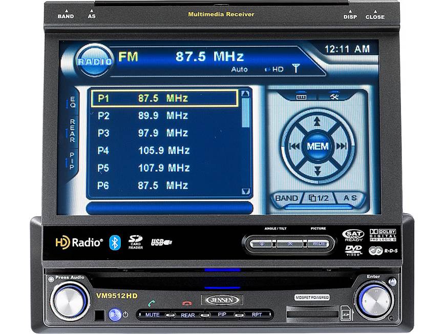 Jensen VM9512HD DVD receiver at Crutchfield