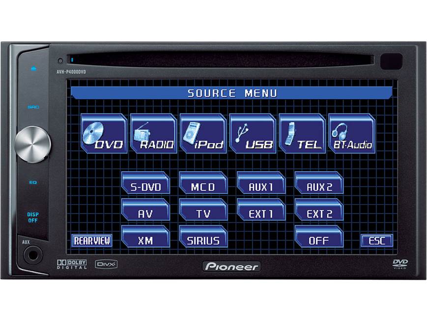Pioneer AVH-P4000DVD DVD receiver at Crutchfield