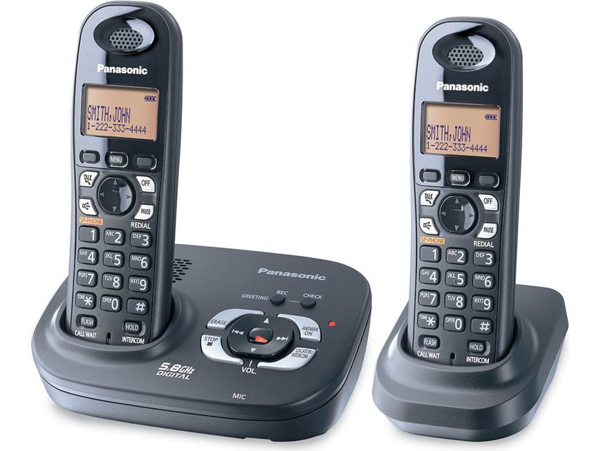 Panasonic KX-TG4322B 5.8 GHz expandable cordless phone system with