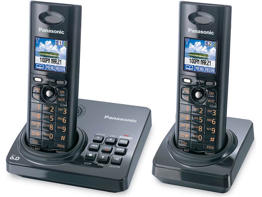 Panasonic KX-TG8232B DECT expandable dual handset cordless phone