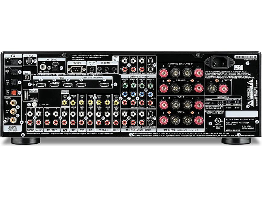 Sony ES STR-DA3400ES Home theater receiver with HDMI switching and