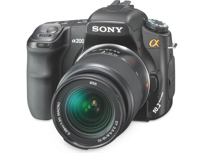 Sony Alpha DSLR-A200 Kit 10.2-megapixel digital SLR camera with 18