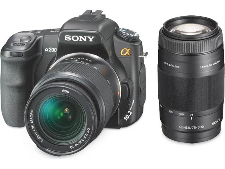Sony Alpha DSLR-A200 Kit 10.2-megapixel digital SLR camera with 18