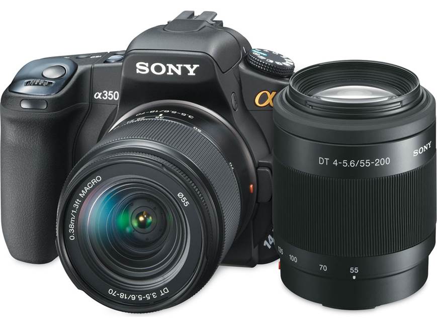 Sony DSLR-A350 2 Lens Kit 14.2-megapixel digital SLR camera with