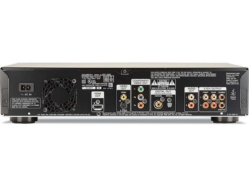 Sony BDP-S500 Blu-ray Disc™ high-definition player at Crutchfield