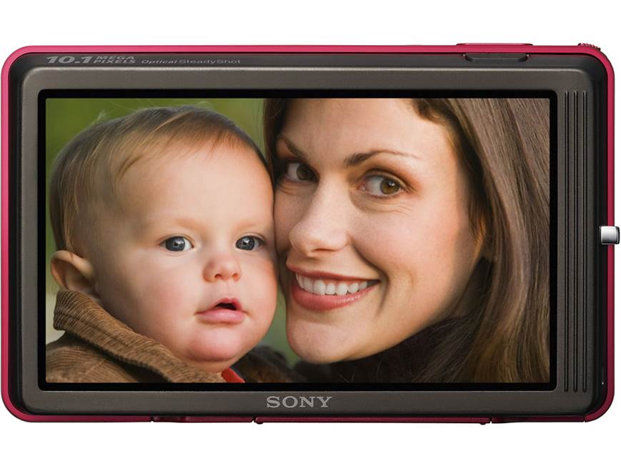 Sony Cyber-shot® DSC-T700 (Red) 10.1-megapixel digital camera with