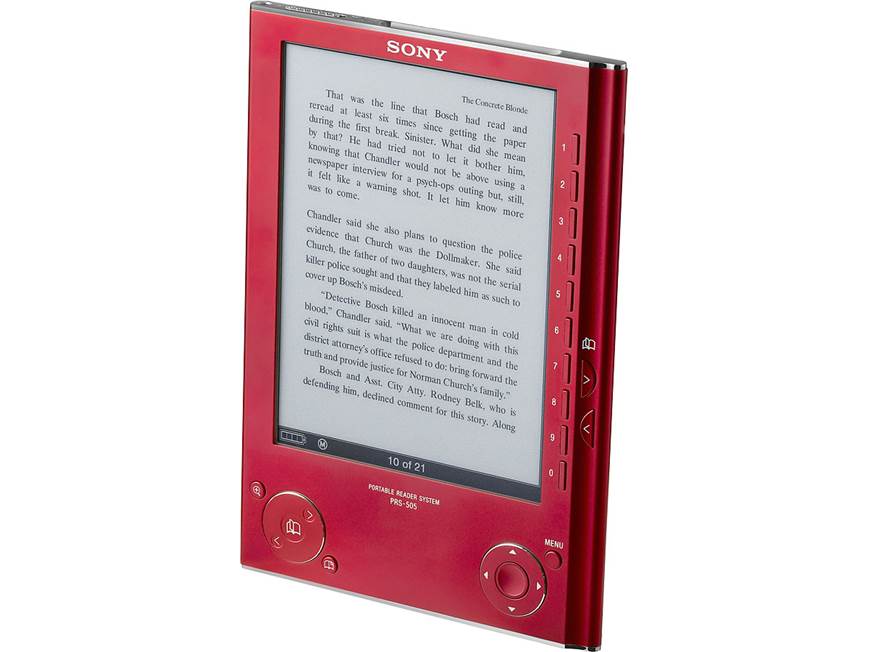 Sony PRS-505 Reader Digital Book (Red) Portable eBook reader with