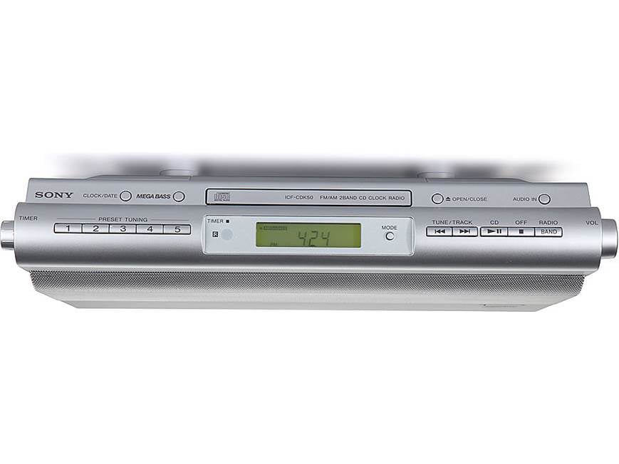 Sony ICF-CDK50 Kitchen CD player/clock radio at Crutchfield