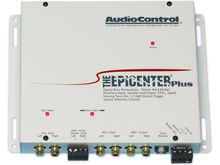 The Epicenter Plus™ by AudioControl (Gray) Bass processor with aux