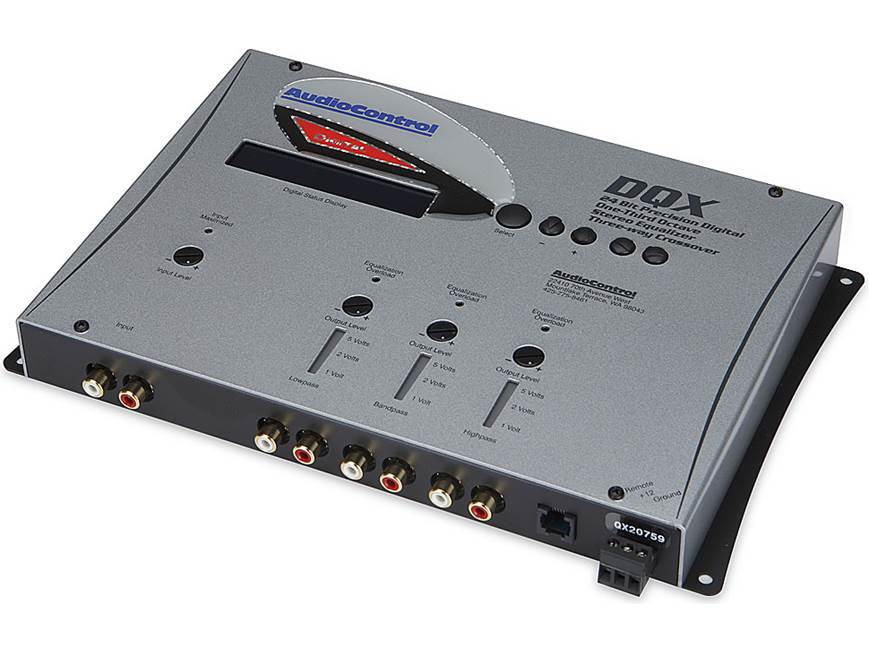 AudioControl DQX (Silver) 2-channel digital equalizer with 3-way