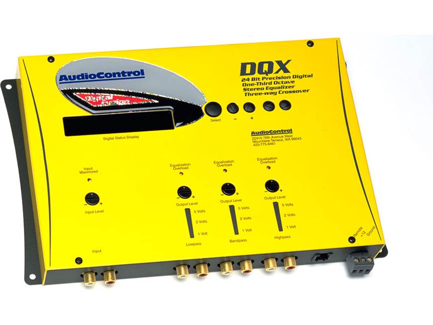 AudioControl DQX (Silver) 2-channel digital equalizer with 3-way